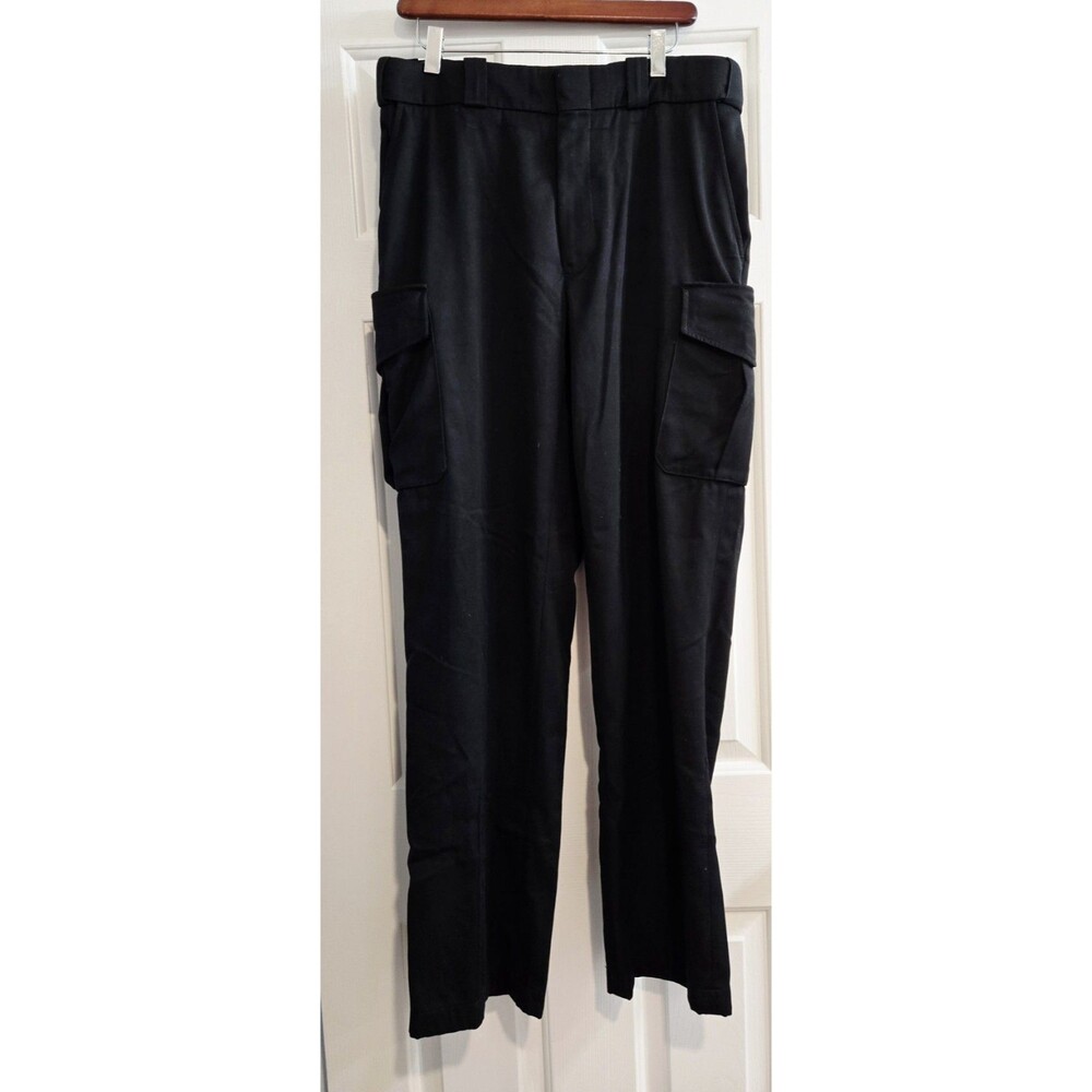 Blauer 8980T Men 34R Black Poly Rayon Tactical Cargo Dress Pants Uniform 34x32